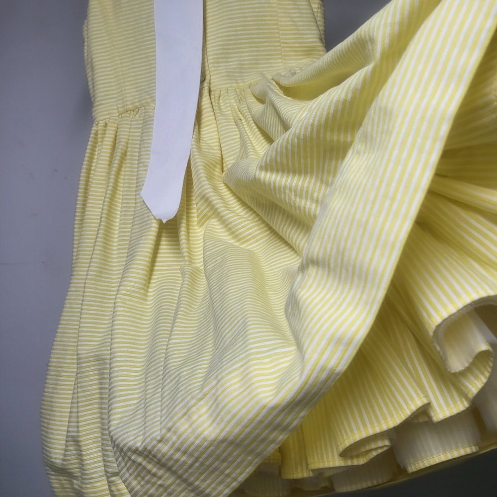 Yellow Striped Kids Dress